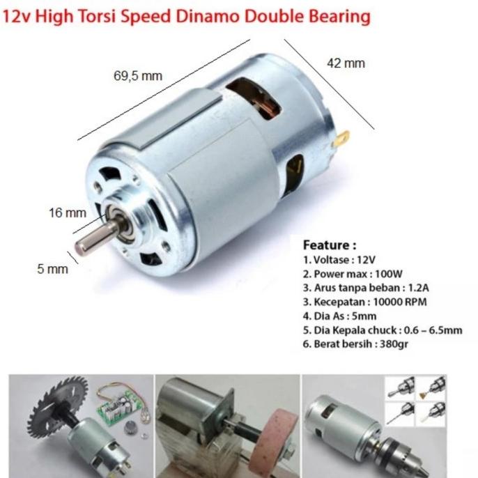 Jual Dinamo Motor Dc V High Torsi Speed Dinamo Power Fan Shopee