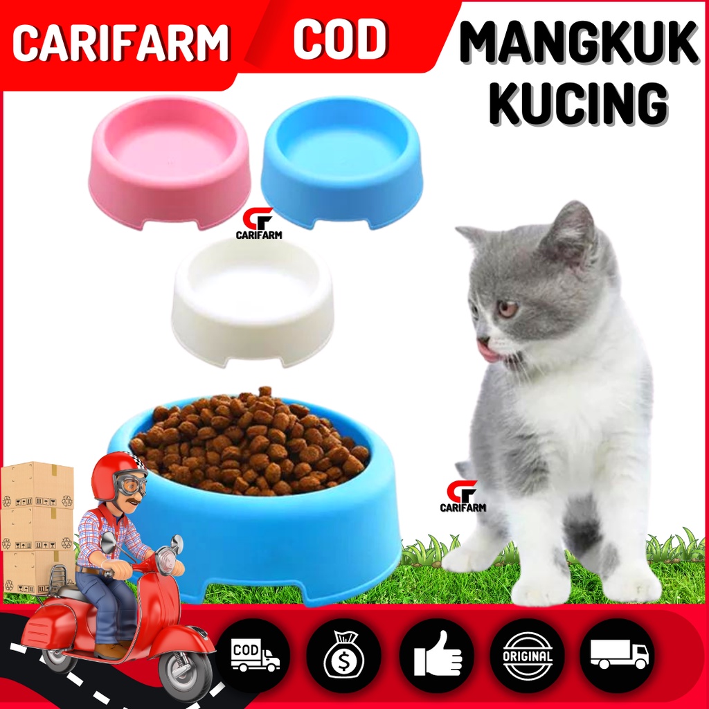 Jual Mangkok Makan Kucing Plastik Pet Bowl Single Tempat Makan Kucing ...