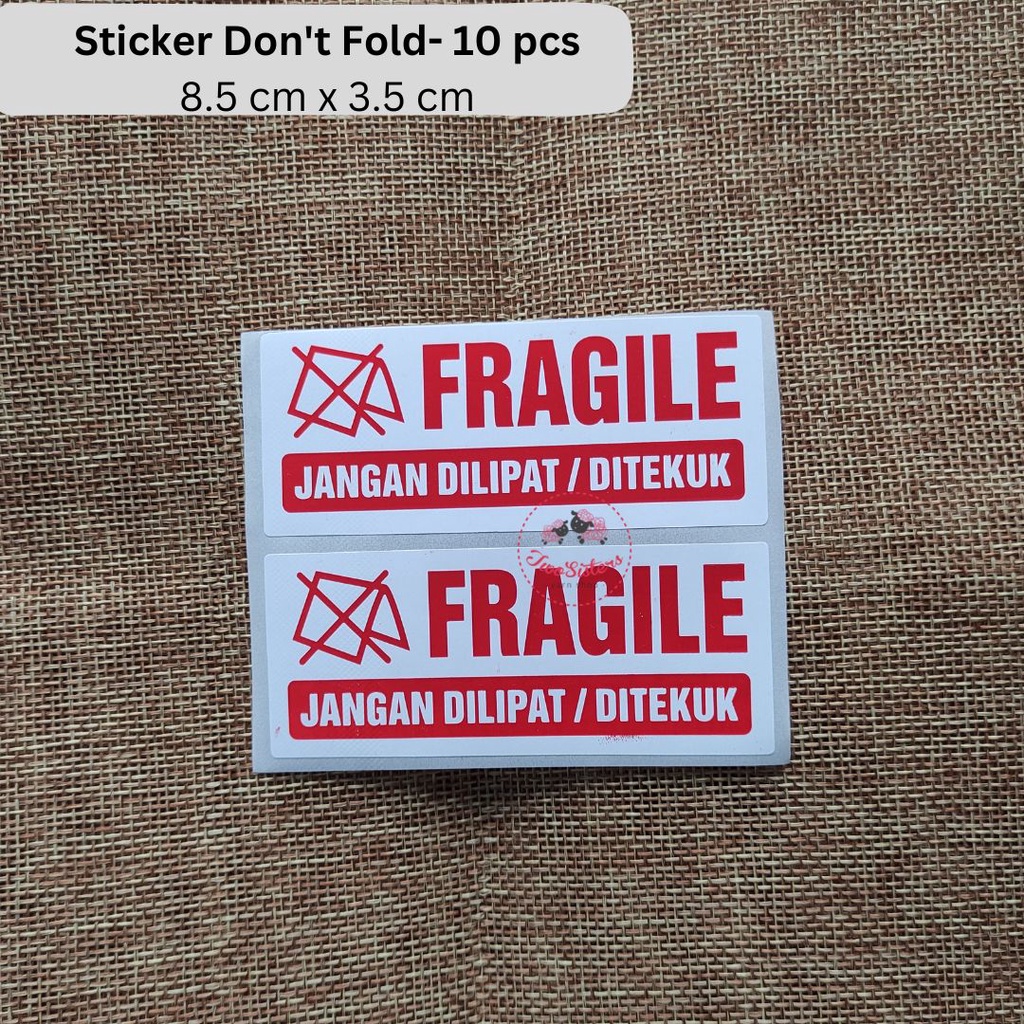 Jual Sticker Fragile Jangan Ditekuk | Jangan Dilipat ( 10 pcs ...