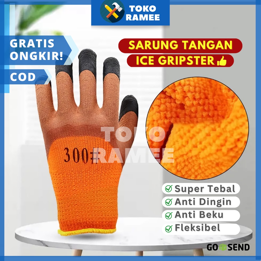 Jual Sarung Tangan Khusus Es Tahan Dingin Tebal / Ice Gripster Bisa