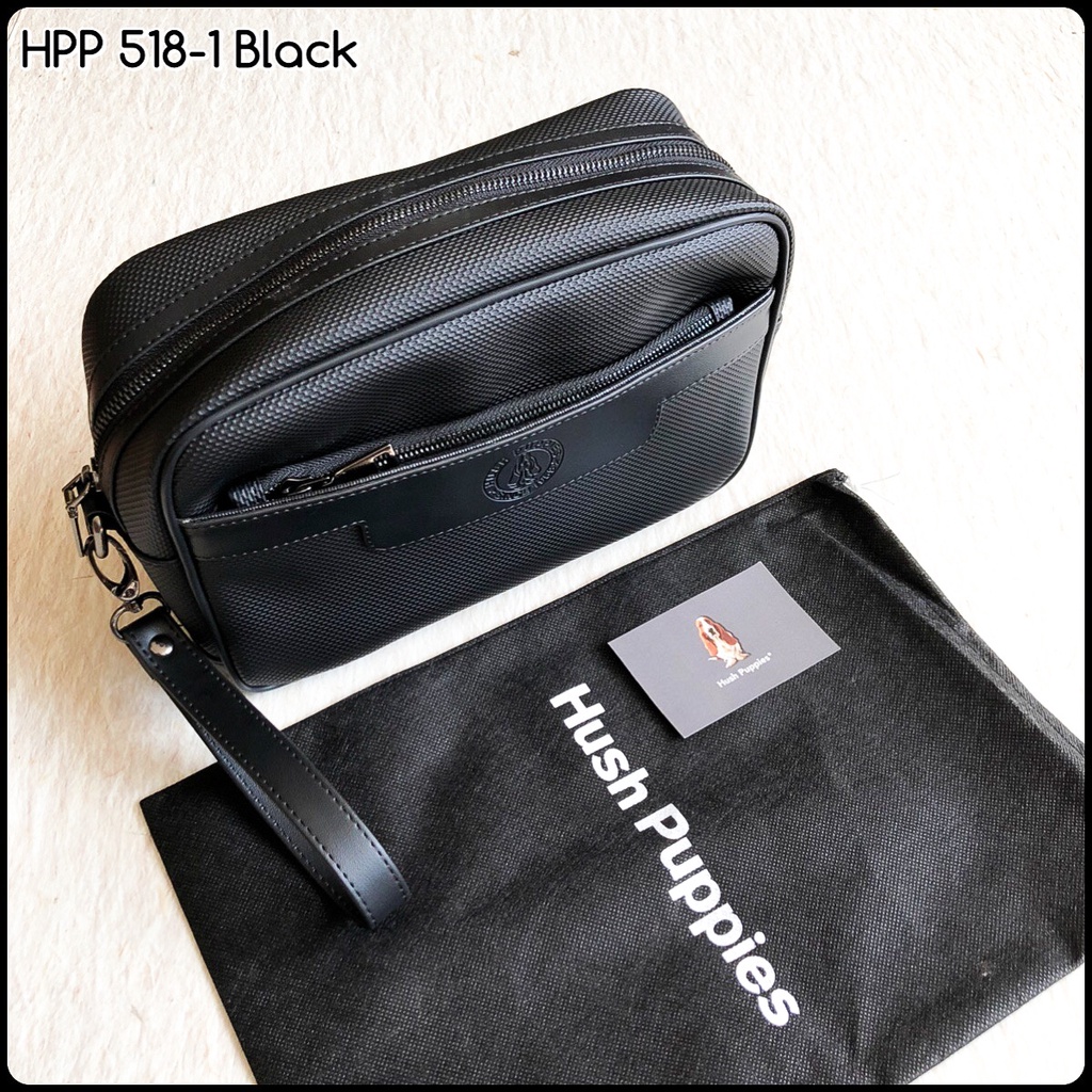 Jual handbag pria hush puppies 518 1 black premium handbag murah handbag import handbag cowok Shopee Indonesia