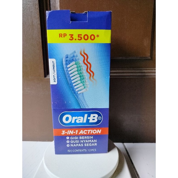 Jual Sikat Gigi Oral-B 3-IN-1 (sepaket 12pcs) | Shopee Indonesia