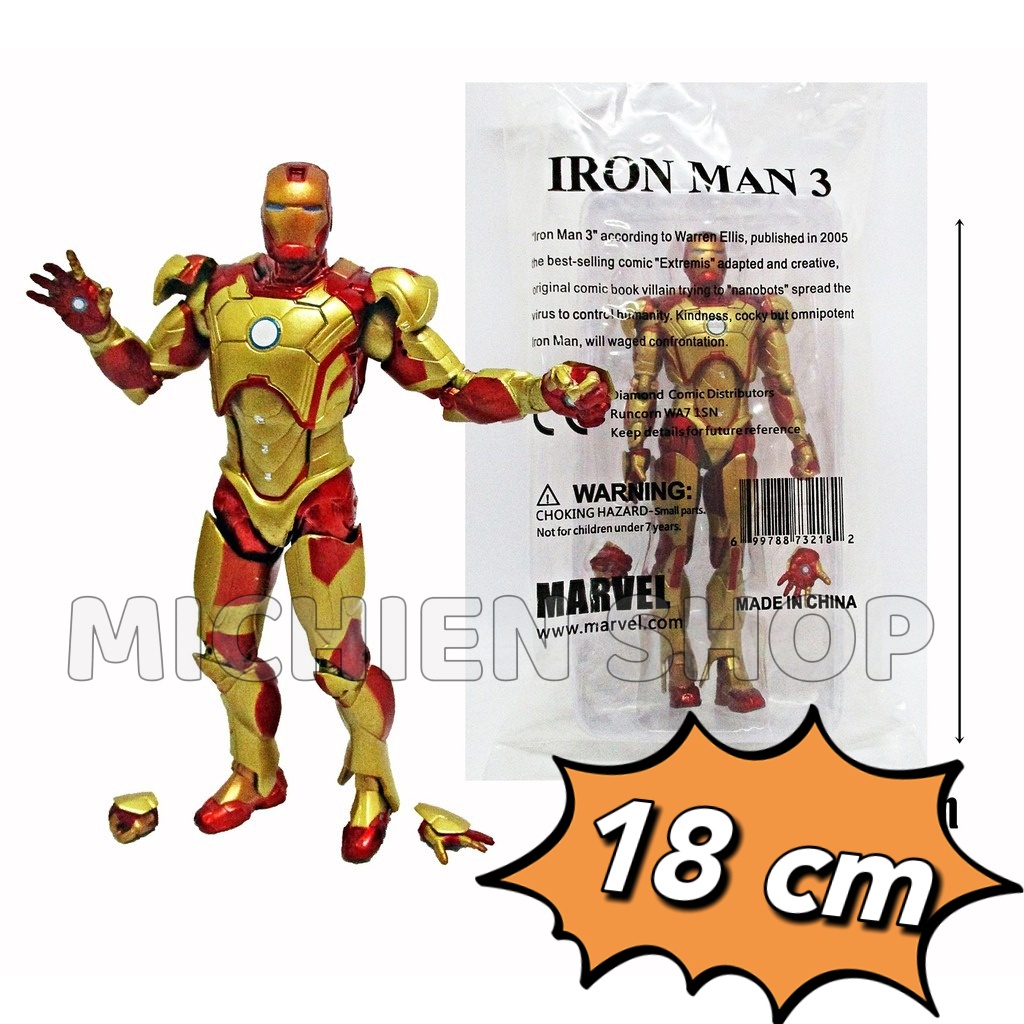 Jual Ironman Mark 42 Tony Stark Action Figure Marvel Select Recast