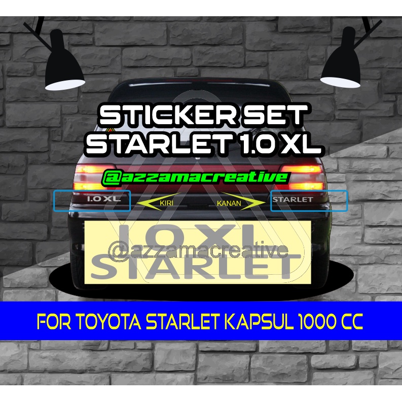 Jual Stiker Toyota Starlet Kapsul 1.0 XL | Shopee Indonesia