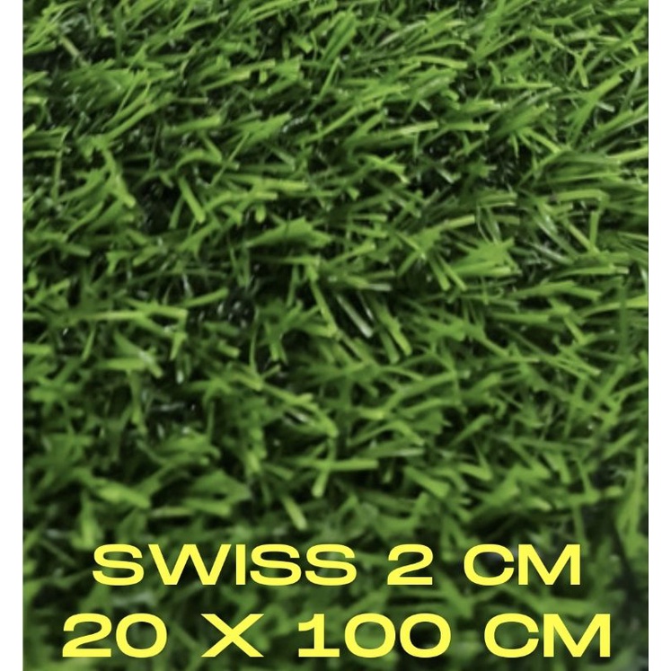 Jual Rumput Sintetis Swiss Premium uk 20 x 100 cm | Shopee Indonesia