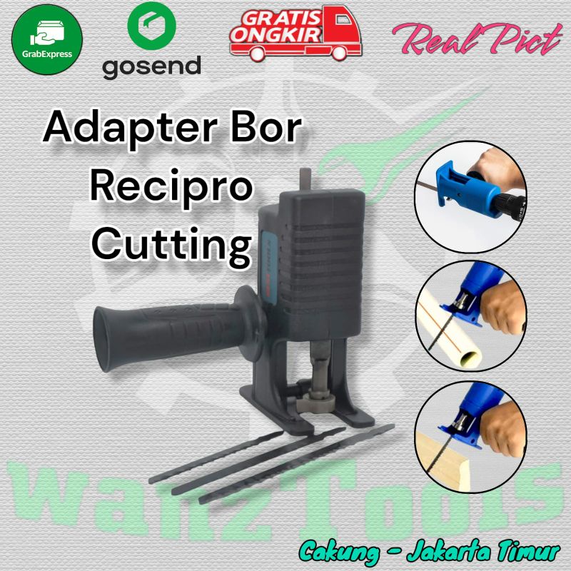 Jual Converter Drill Adaptor Mesin Recipro Saw Gergaji Potong Kayu Besi ...