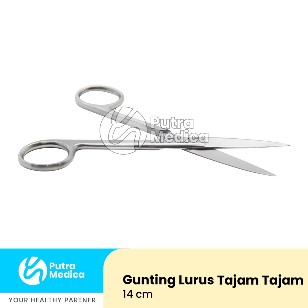 Jual Gunting Jaringan Bedah Operasi Medis Lurus Tajam Tajam 14cm Surgical Scissor Stainless 