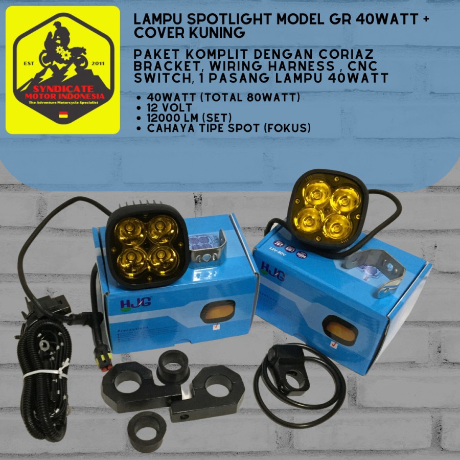 Jual Lampu Kabut Led Spotlight Watt Dengan Cover Kuning Model Gr Terang Shopee Indonesia