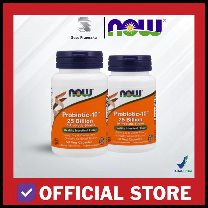 Jual Now Foods Probiotic-10 25 Billion 50 Vegan Capsules Now Probiotic ...