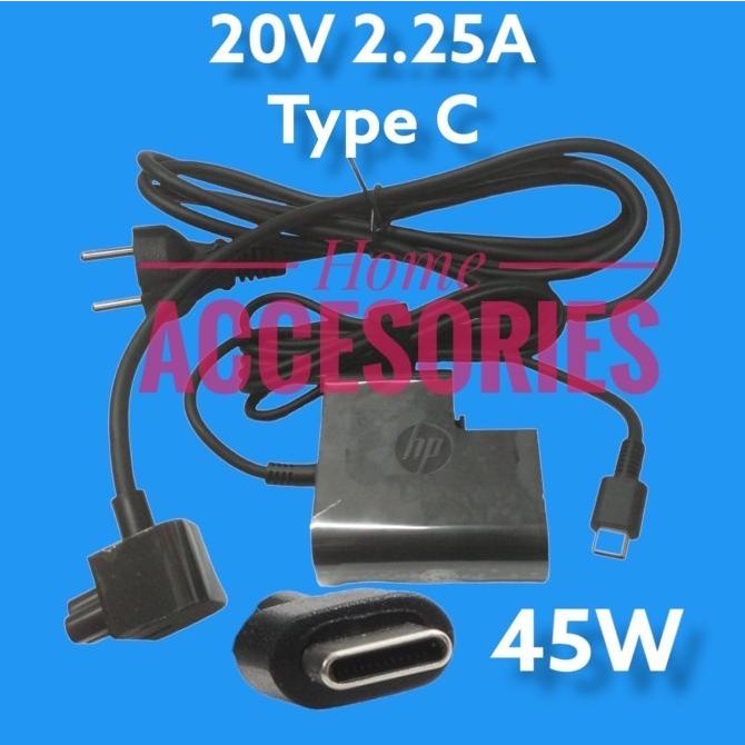 Jual Adaptor Charger Laptop HP TYPE C 45W 20V 2.25A Hp Pro,Elite