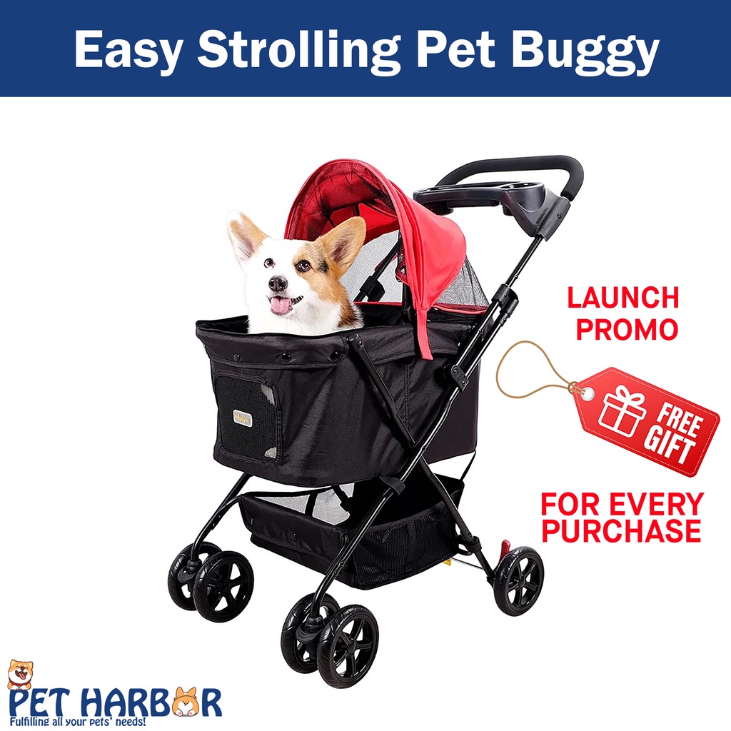 Jual IBIYAYA Stroller Easy Strolling Pet Buggy Stroller Anjing