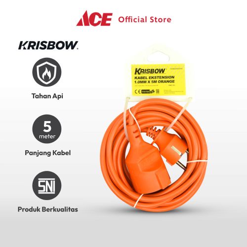 Jual Ace Krisbow 5 Mtr Kabel Ekstensi Extension Cable Perpanjangan Colokan Listrik Kabel