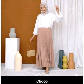 Rok Plisket Panjang Mayung Bahan Hyget Premium Ready 27 Warna Part1