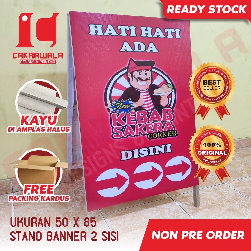 Jual STAND BANNER KAYU UKURAN 50 X 85 - STANDING BANNER KAYU PROMO SATE ...