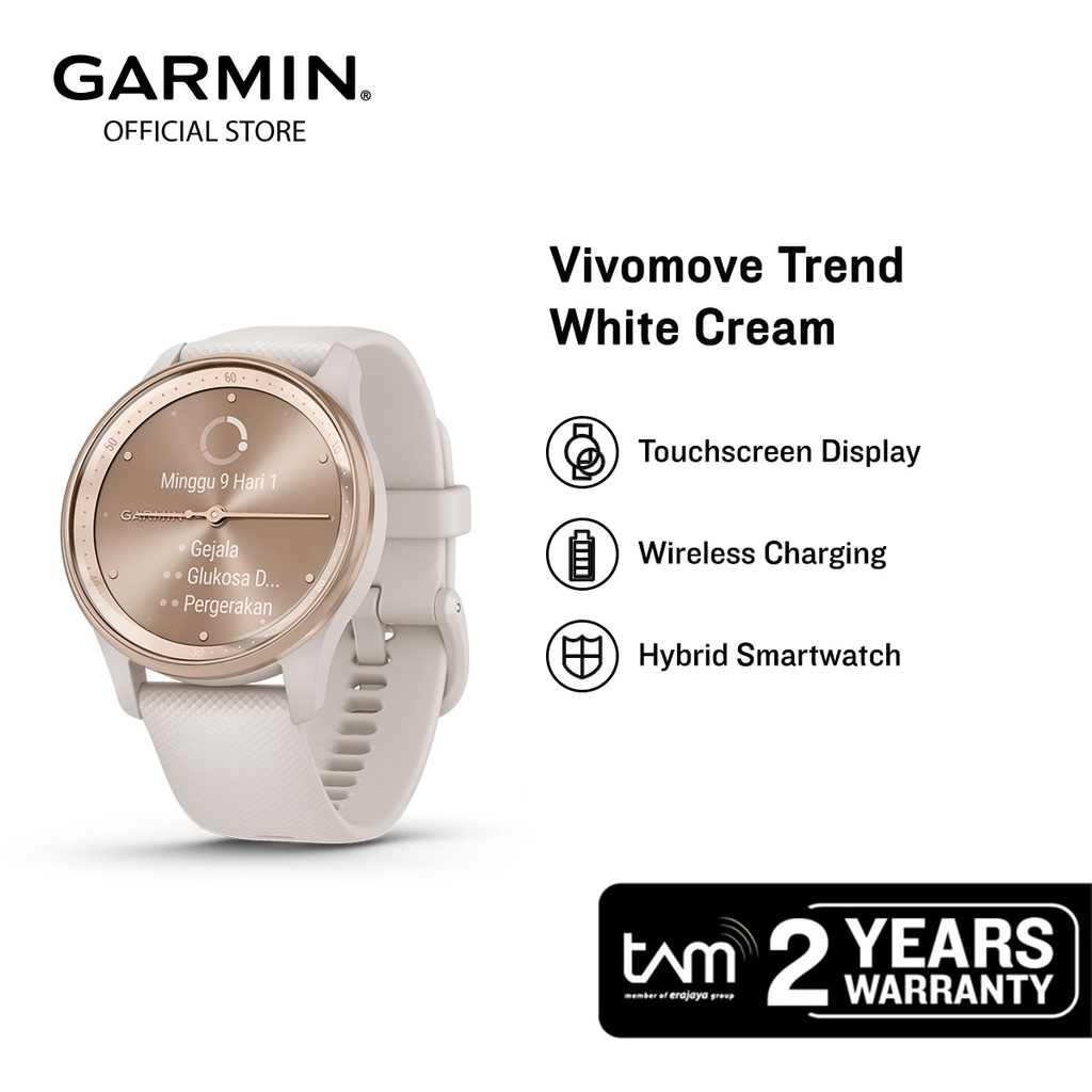 Jual Garmin Vivomove Trend White Cream Shopee Indonesia