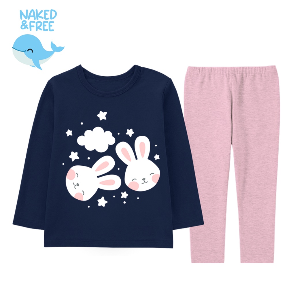 Jual Naked & Free Piyama Anak Perempuan Rabbit Untuk 2-8 Tahun Bahan ...