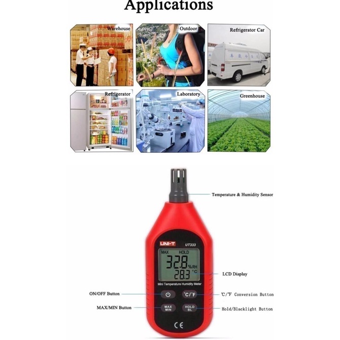 Jual UNI-T UT333 - Mini Temperature Humidity Meter - Pengukur ...