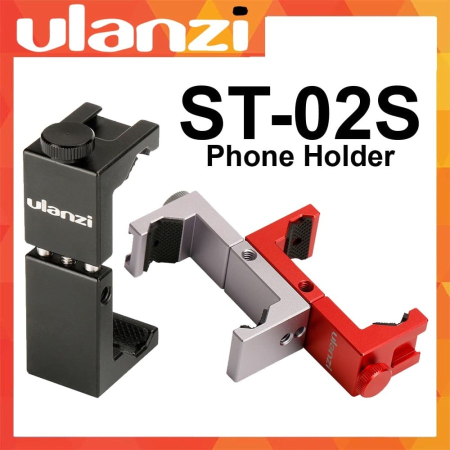 Treppiede ULANZI ST-02S Per Smartphone Con Attacco Per Scarpa Fredda E Vite 1/4" | Supporto Metallico Per Video Verticali E Orizzontali