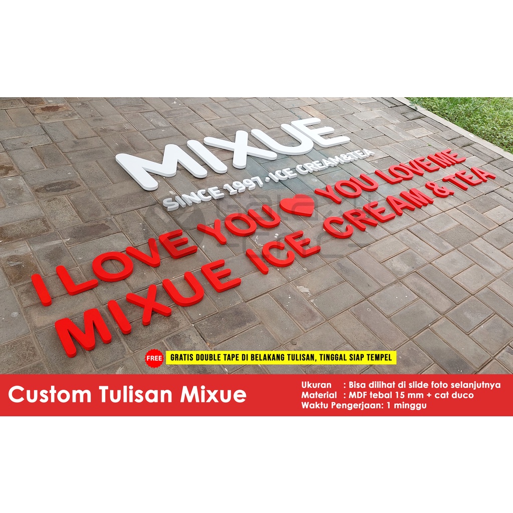 Jual Custom Tulisan Mixue | Shopee Indonesia