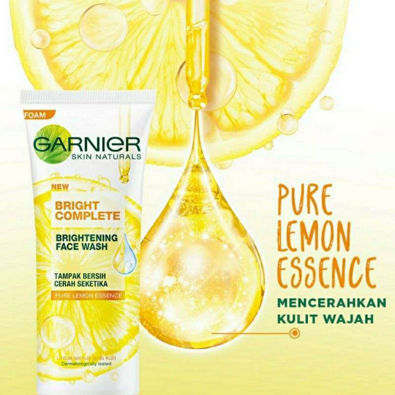 Jual Garnier Bright Complete facial Foam & Scrub (kuning) Shopee