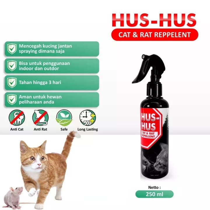 Jual Hus hus Cat and Rat Repellent 250 ml spray pengusir kucing tikus