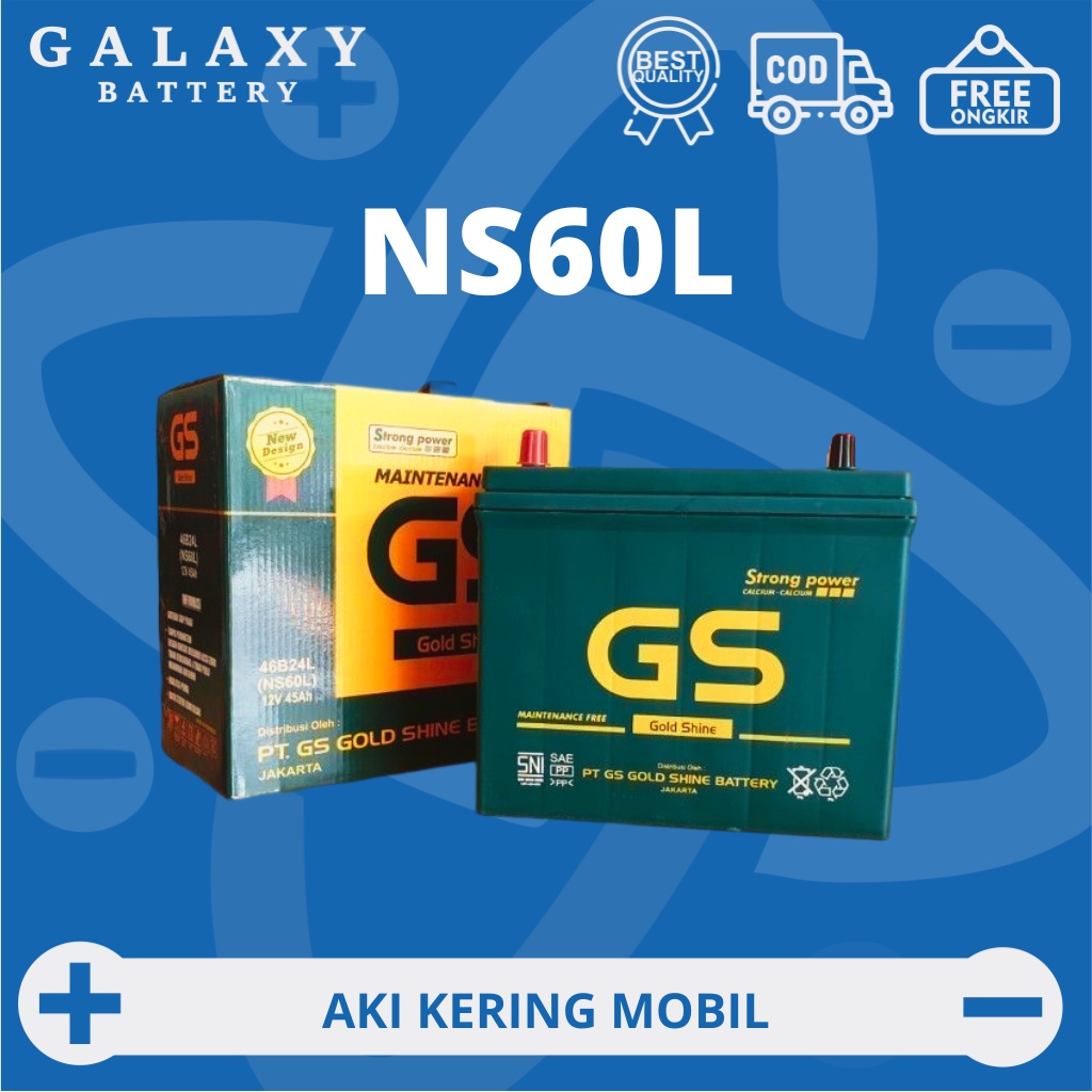 Jual Aki Nissan Evalia GS GOLDSHINE NS60L 46B24L Accu Kering / MF