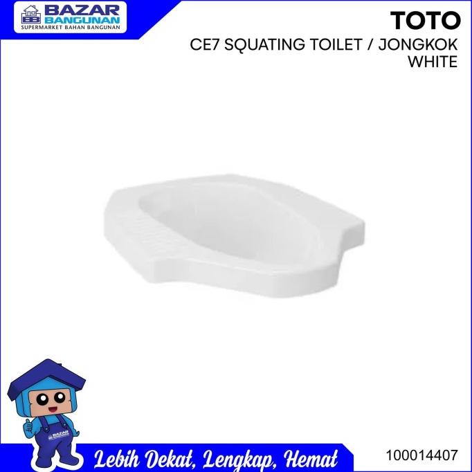 Jual CLOSET / KLOSET JONGKOK / TOILET SQUAT TOTO CE 7 / CE7 WHITE ...