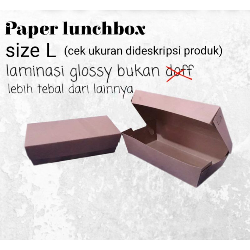 Jual Paper Lunchbox L Polos Cetak Murah Tebal Shopee Indonesia