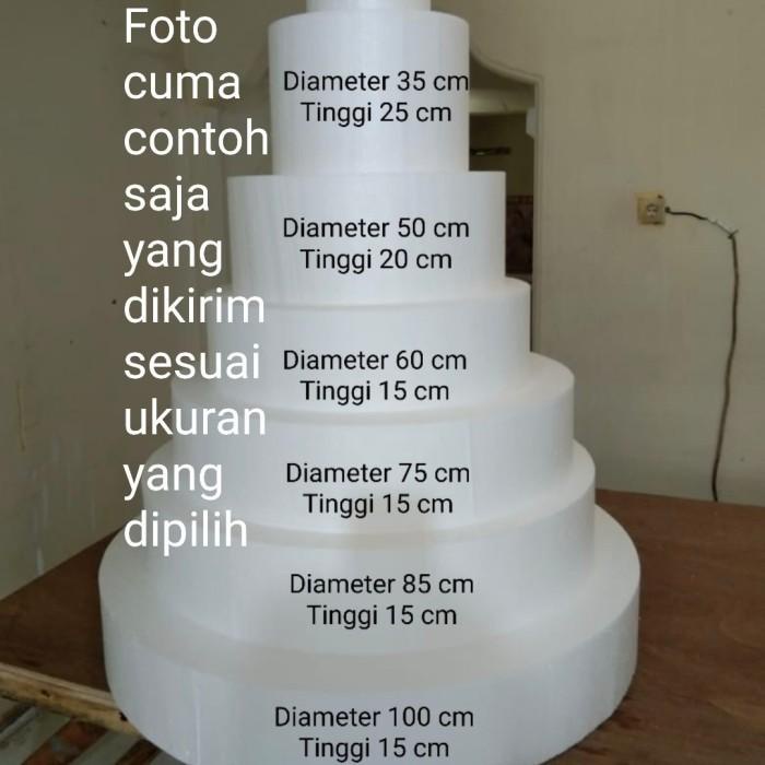 Jual Ukuran 70, 75, 80, 85, 90cm Tinggi 6 s/d 10cm Dummy Cake Styrofoam