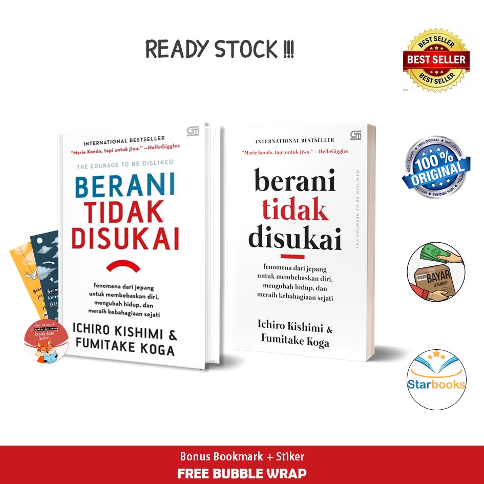 Jual New Cover Buku Motivasi Berani Tidak Disukai By Ichiro Kishimi