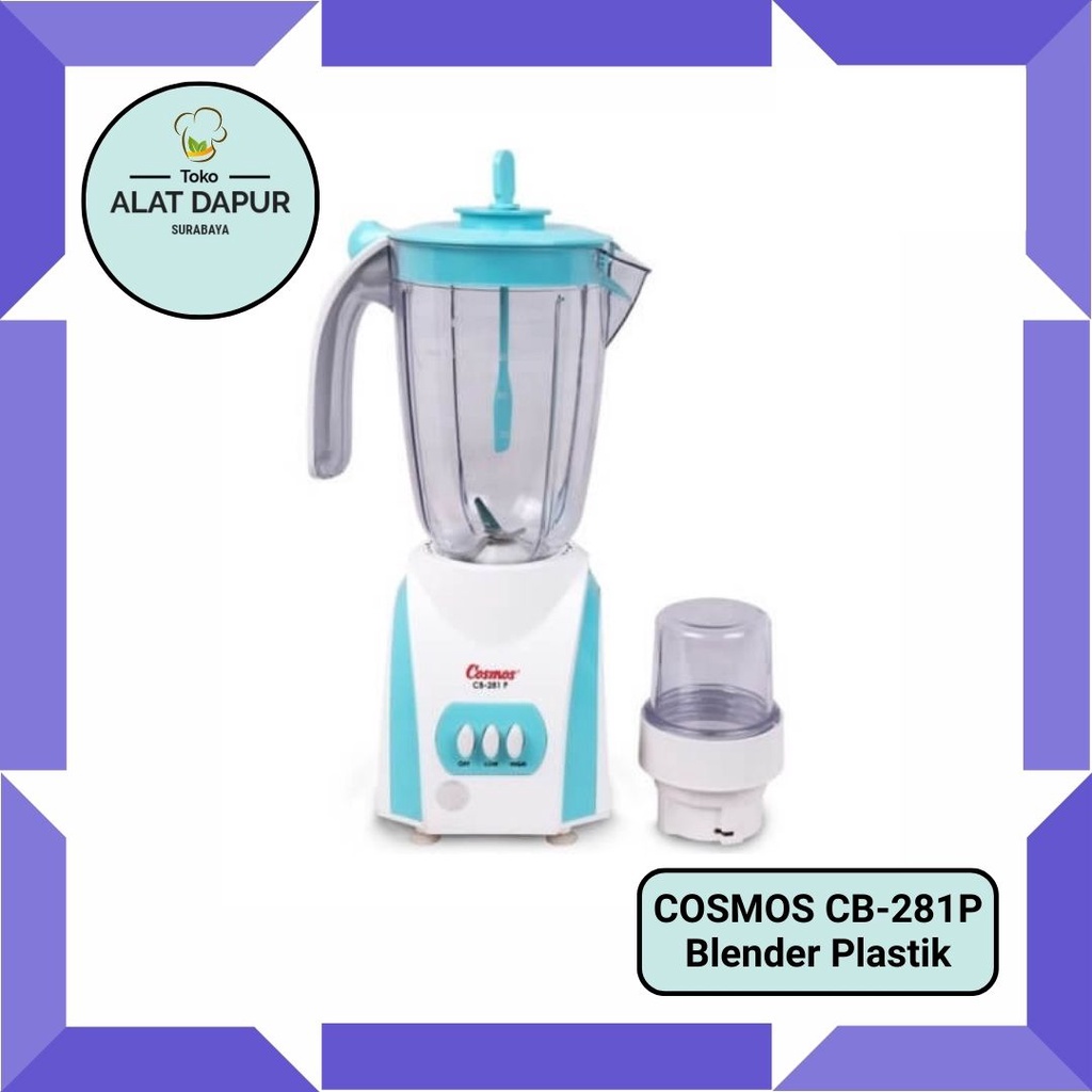 Jual Blender Cosmos Plastik 2L Penghancur Es CB-281P /CB281 P / CB281P ...