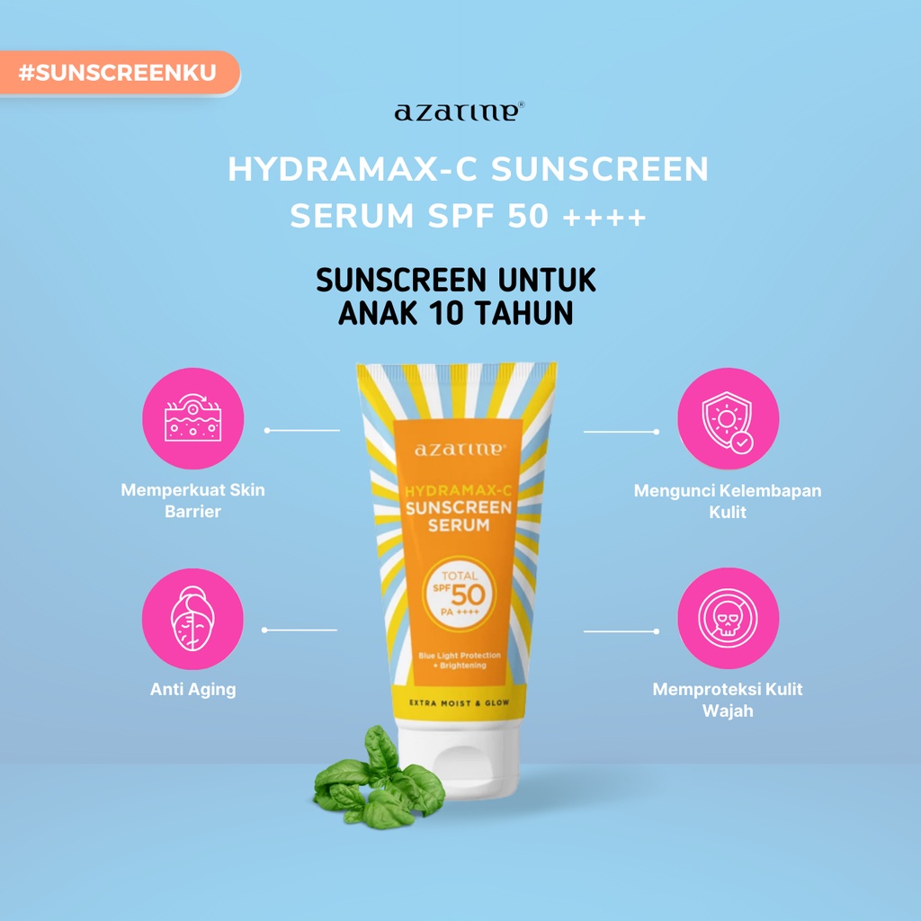 Jual SUNSCREEN UNTUK ANAK 10 TAHUN AZARINE SUNSCREEN SERUM SPF 50 PA