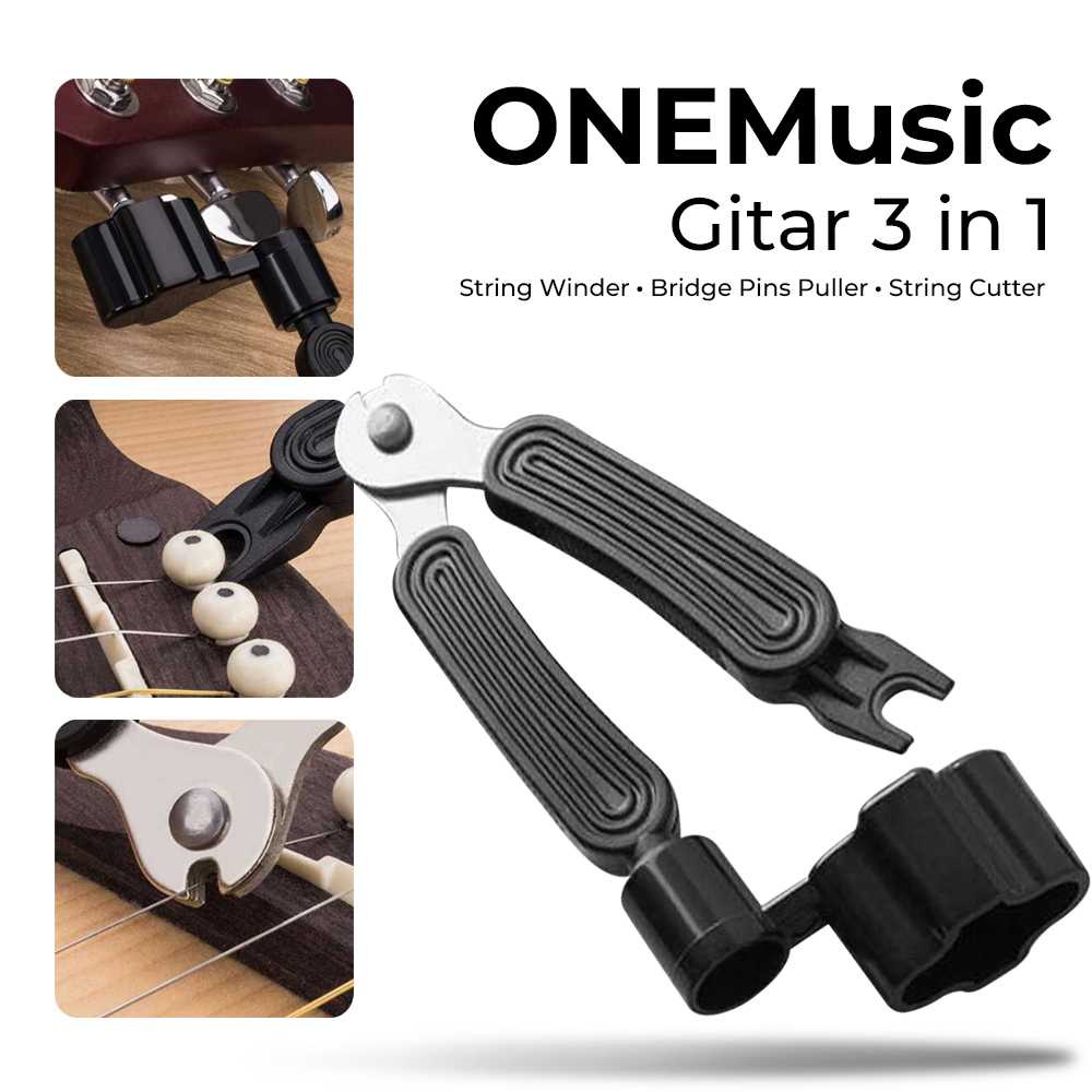 Jual ONEMusic Gitar 3 in 1 String Winder+Bridge Pins Puller+String ...