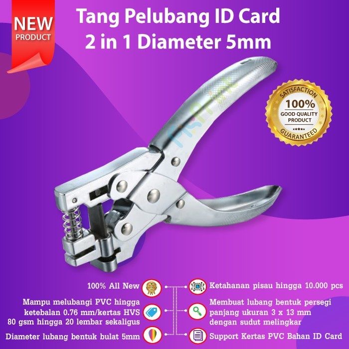 Jual Kol Tang Alat Pelubang Id Card 2 In 1 Alwin (Oval Dan Lingkaran ...