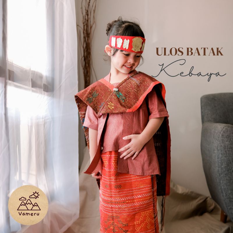Jual VAMERU - KEBAYA ULOS ANAK VAMERU PAKAIAN ADAT BATAK TOBA SET