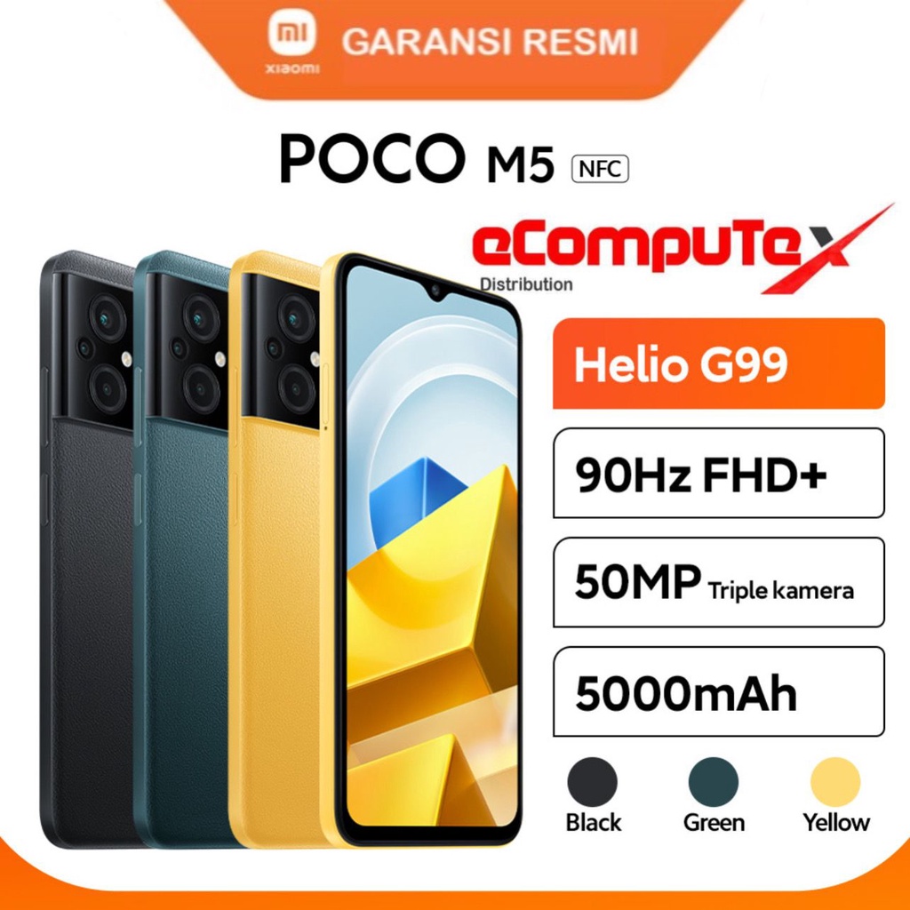 Jual XIAOMI POCO M5 (4/64) HELIO 699 50 MP TRIPLE KAMERA LAYAR 90Hz ...