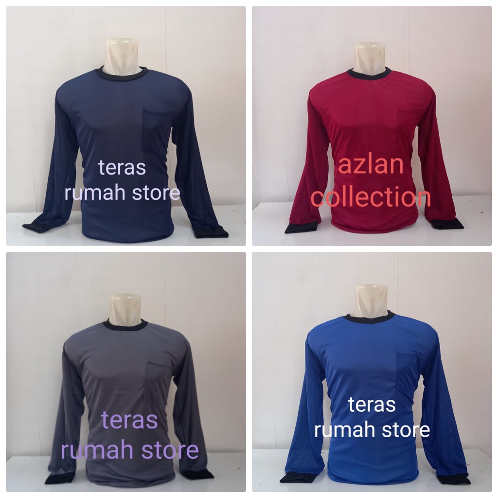 Jual kaos polos pria lengan panjang untuk kerja buruh bangunan proyek