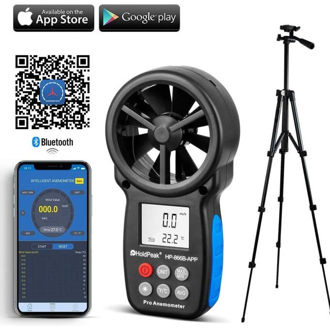 Jual Anemometer Android IOS Bluetooth With Mobile App HP866BAPP