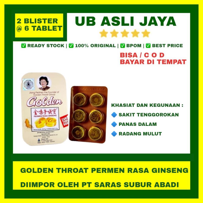 Jual Golden Throat Lozenges Rasa Ginseng Kualitas Premium Permen