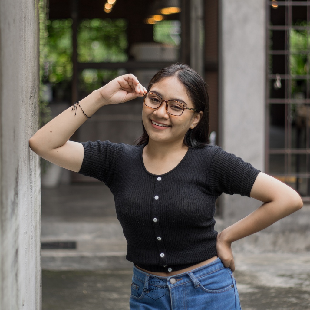 Jual Kacamata Kotak Simple Untuk Lensa Minus/Plus KODE: TINI 01 ...