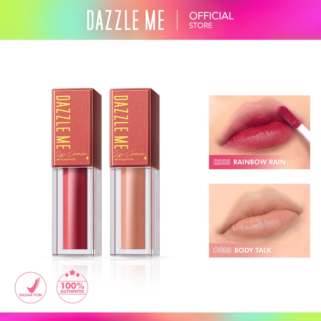 Jual [NEW VARIATION] DAZZLE ME Mousse Lip Cream Silky Lipstik