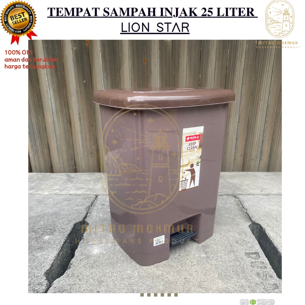 Jual Termurah Tempat Sampah Injak 25 Liter Lion Star Dustbin Office 25 Litre Tempat Sampah 7181