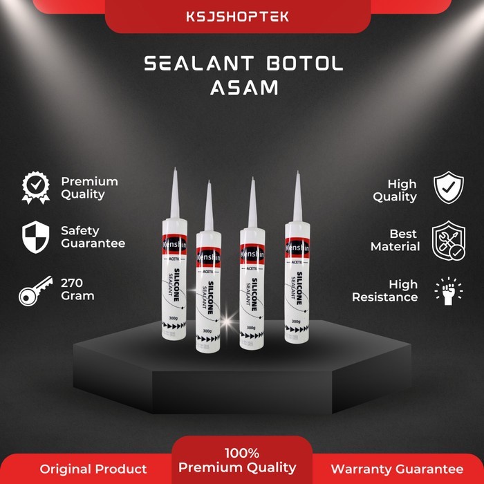 Jual Lem Sealant Tabung Botol Kenshin Clear Perekat Bangunan Pintu