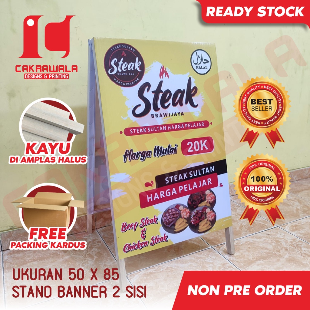 Jual STAND BANNER KAYU UKURAN 50 X 85 - STANDING BANNER KAYU PROMO ...