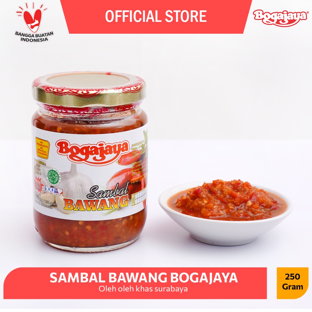 Sambal bawang Surabaya yang siap disajikan di atas meja makan