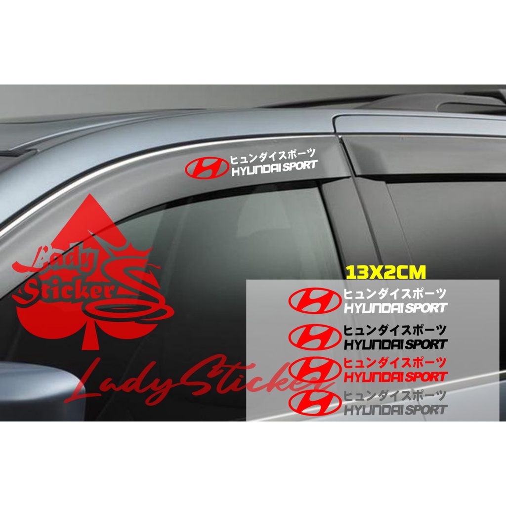 Jual Cutting sticker talang air hyundai sport kanji japan sticker cover ...