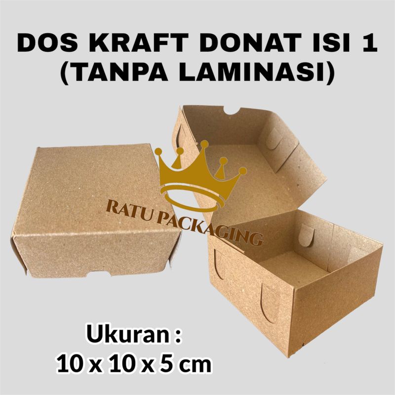 Jual Ratu Dos Kraft Donat D Tanpa Laminasi Isi Box Kardus Dus Kue