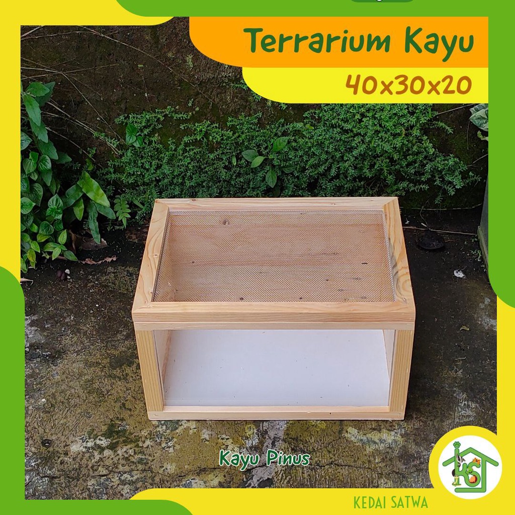 Jual Terrarium Kayu Kandang Reptile Bearded Dragon, Iguana, Snake