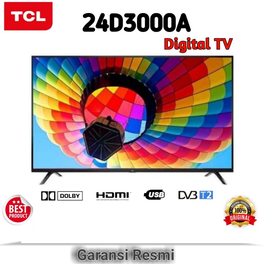 Jual tv led tcl digital 24in 24d3000A gransi resmi 3tahun Khusus Batam ...