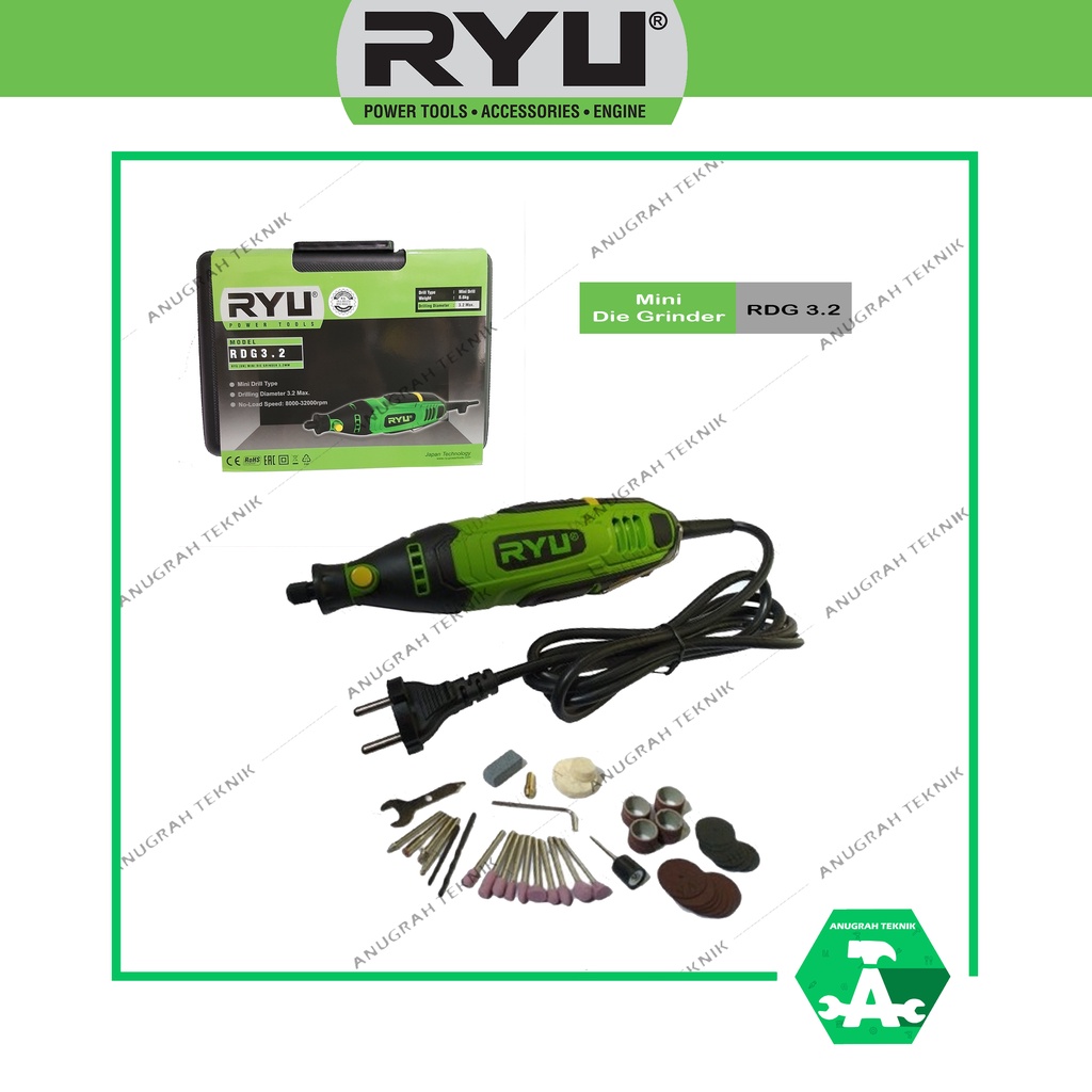 Jual RYU RDG 3.2 Die Grinder Mini Grinder Ryu Koper Mesin Gerinda Tuner ...